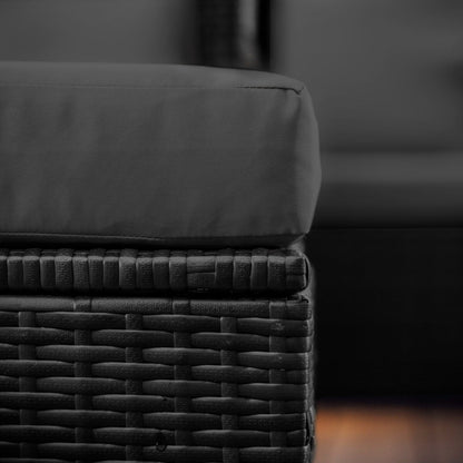 Set da pranzo per patio in vimini da esterno Nestl da 7 pezzi