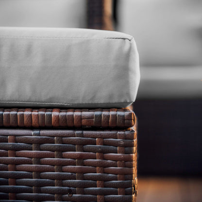 Set da pranzo per patio in vimini da esterno Nestl da 7 pezzi