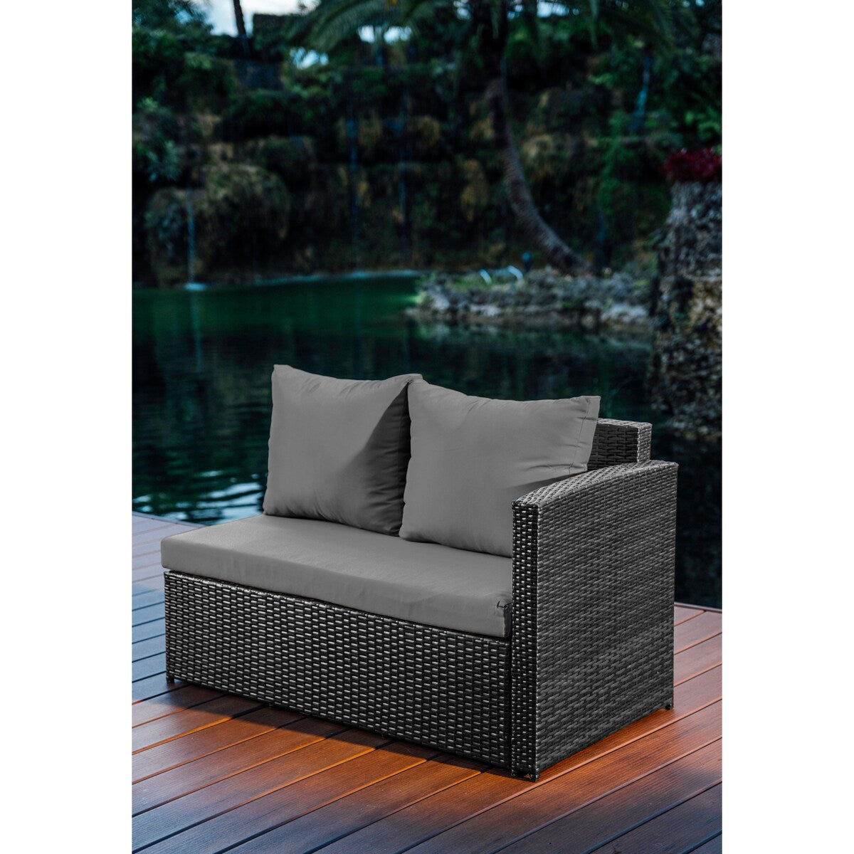 Set da pranzo per patio in vimini da esterno Nestl da 7 pezzi