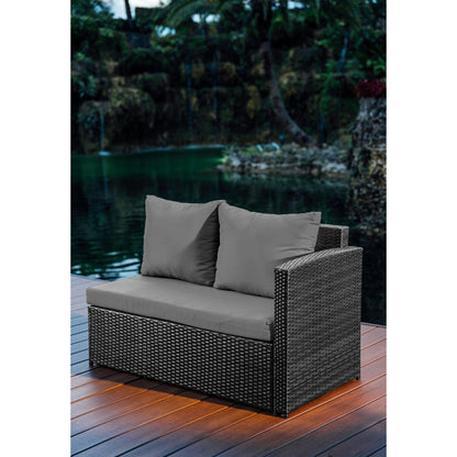 Set da pranzo per patio in vimini da esterno Nestl da 7 pezzi