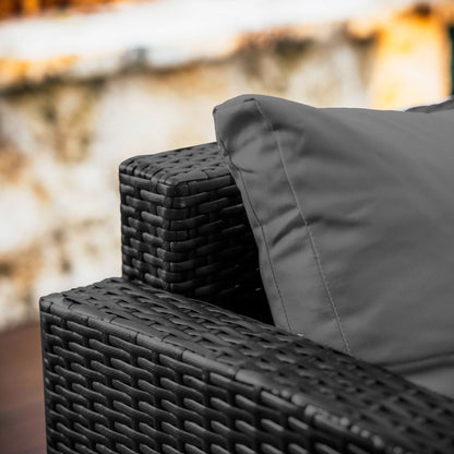 Set da pranzo per patio in vimini da esterno Nestl da 7 pezzi