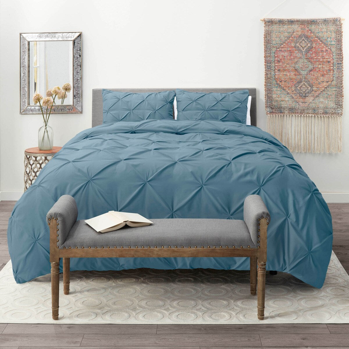 Set copripiumino Nestl Pinch Pleat 3 pezzi