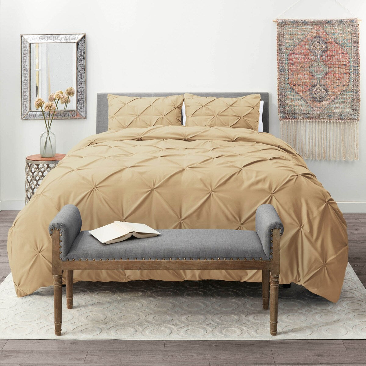 Set copripiumino Nestl Pinch Pleat 3 pezzi