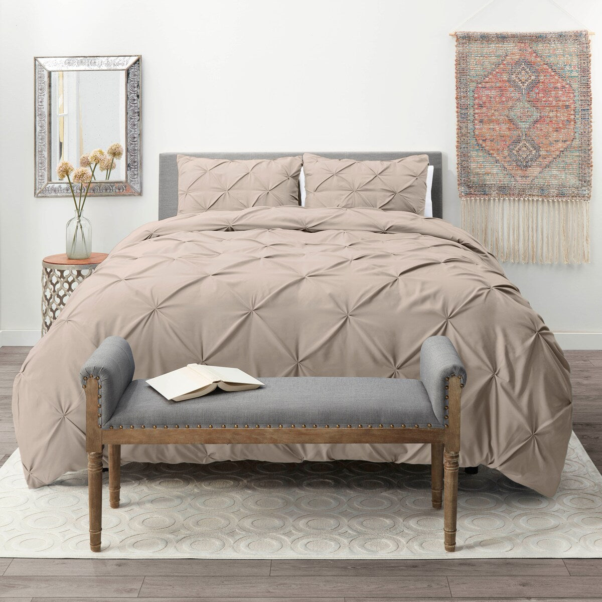 Set copripiumino Nestl Pinch Pleat 3 pezzi