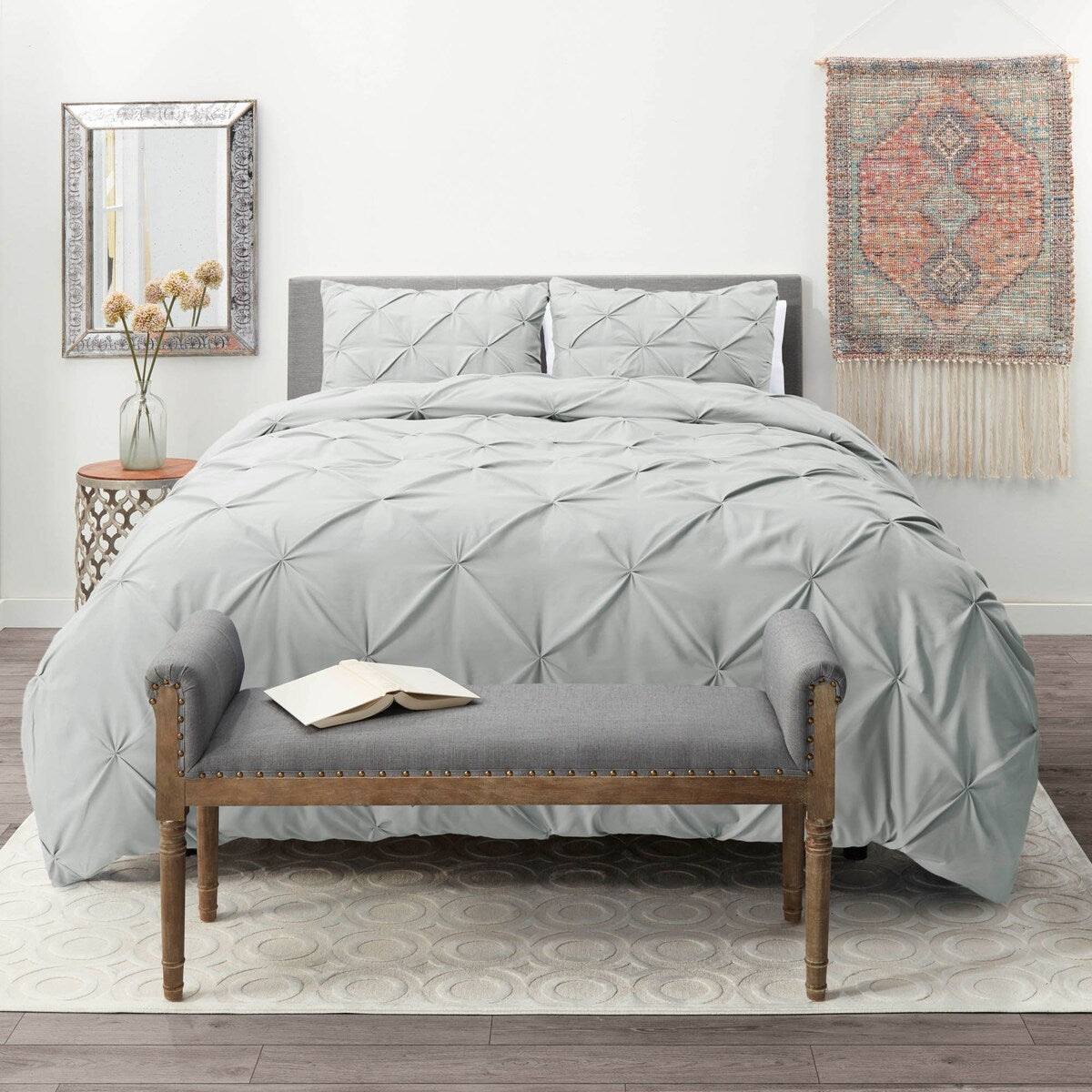 Set copripiumino Nestl Pinch Pleat 3 pezzi