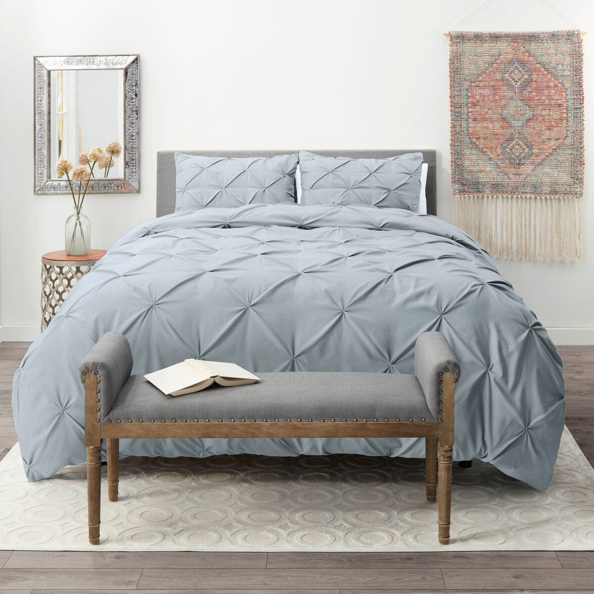 Set copripiumino Nestl Pinch Pleat 3 pezzi