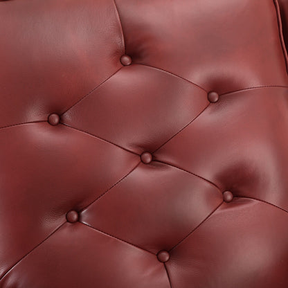 Poltrona reclinabile Nestor Mid Century in vera pelle con gambe in legno massello di HULALA HOME