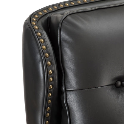 Poltrona reclinabile Nestor Mid Century in vera pelle con gambe in legno massello di HULALA HOME