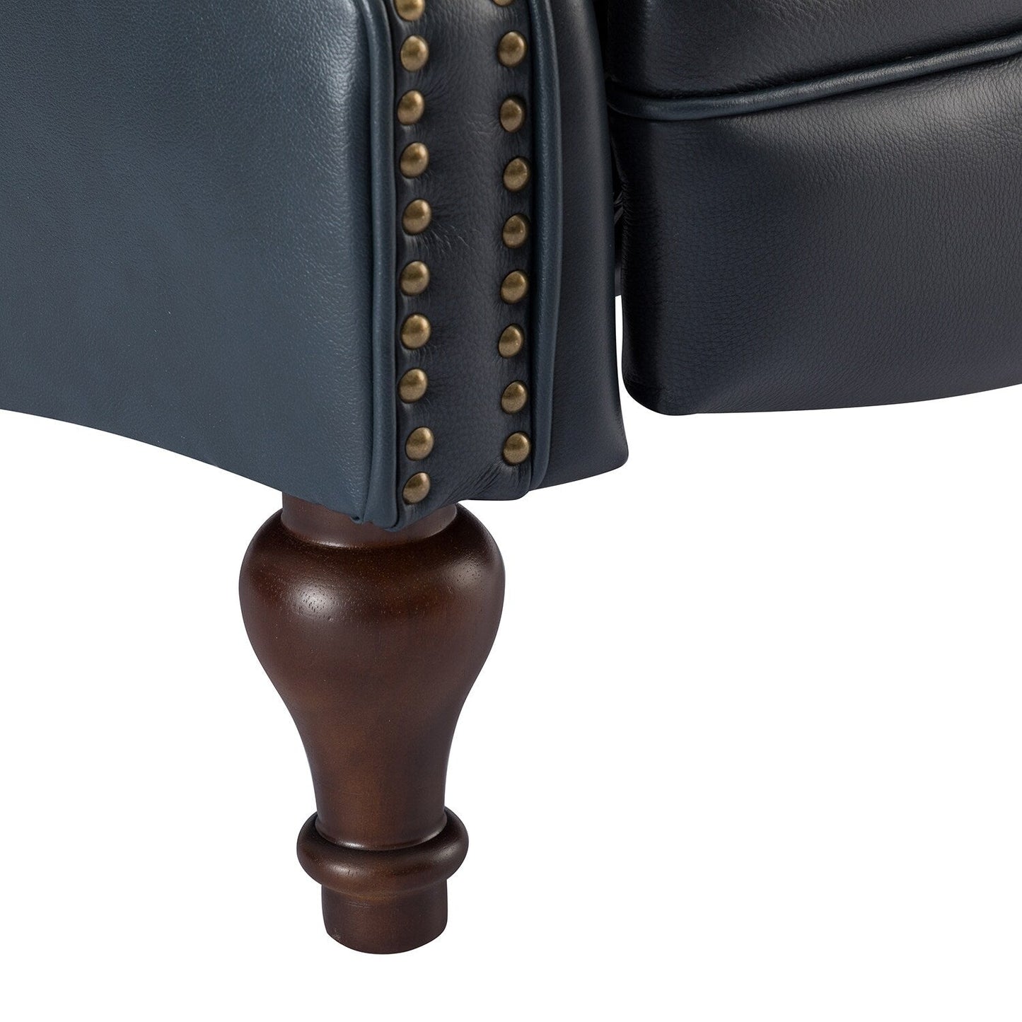 Poltrona reclinabile Nestor Mid Century in vera pelle con gambe in legno massello di HULALA HOME