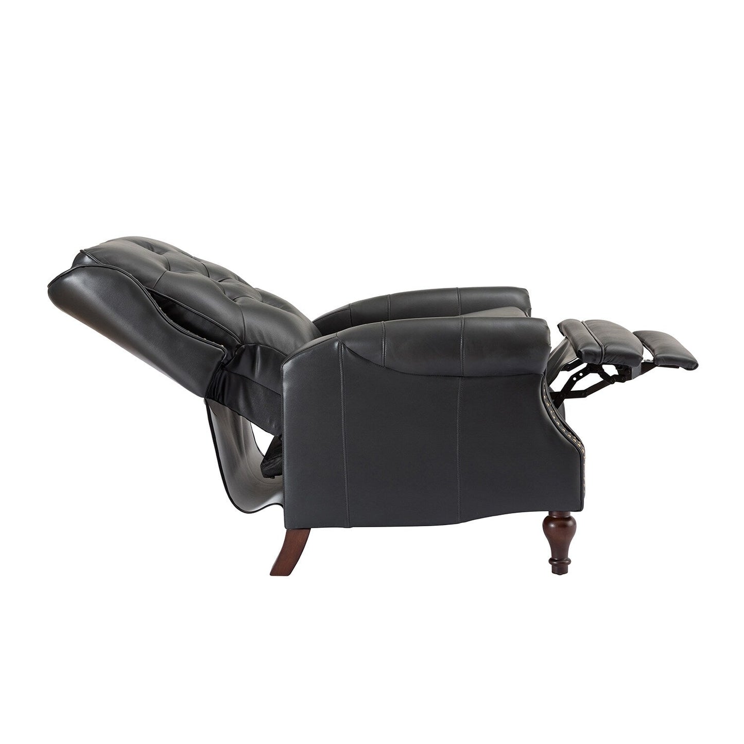 Poltrona reclinabile Nestor Mid Century in vera pelle con gambe in legno massello di HULALA HOME