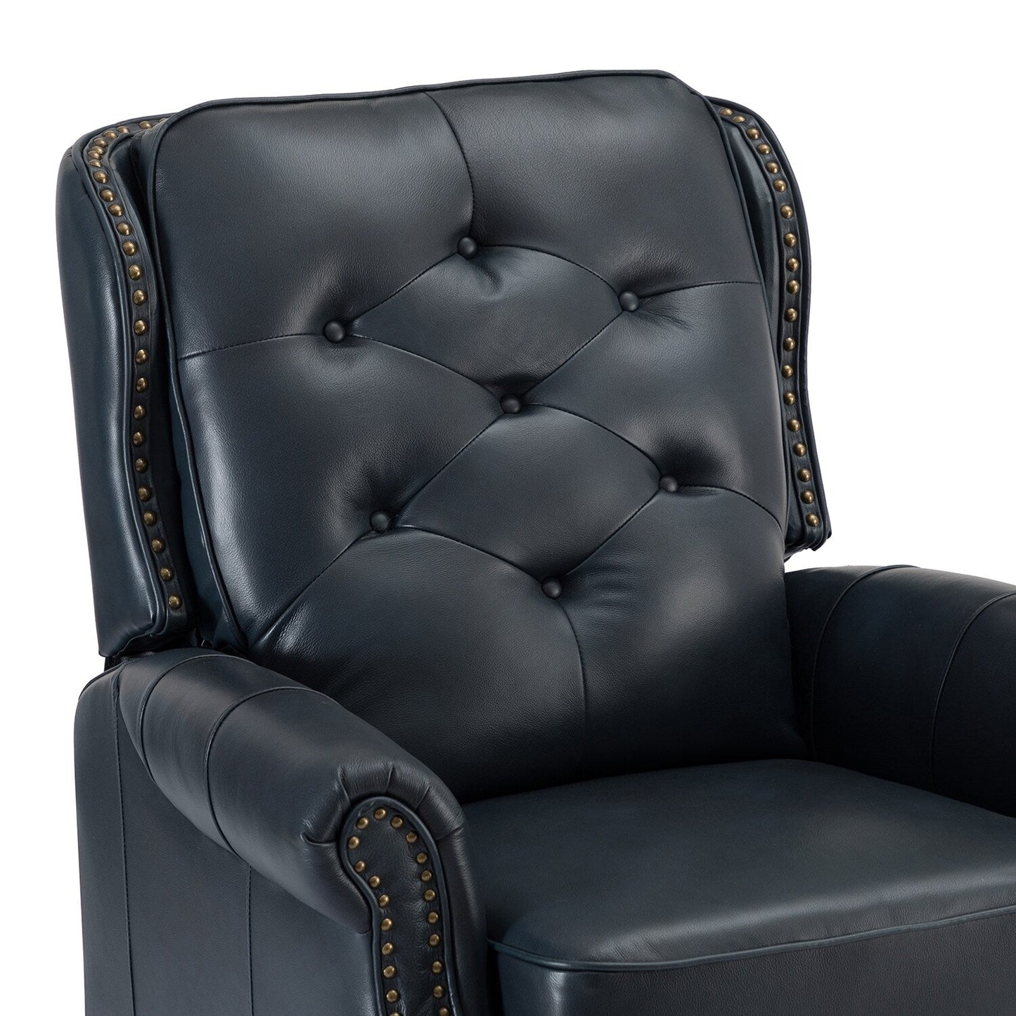 Poltrona reclinabile Nestor Mid Century in vera pelle con gambe in legno massello di HULALA HOME