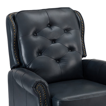 Poltrona reclinabile Nestor Mid Century in vera pelle con gambe in legno massello di HULALA HOME