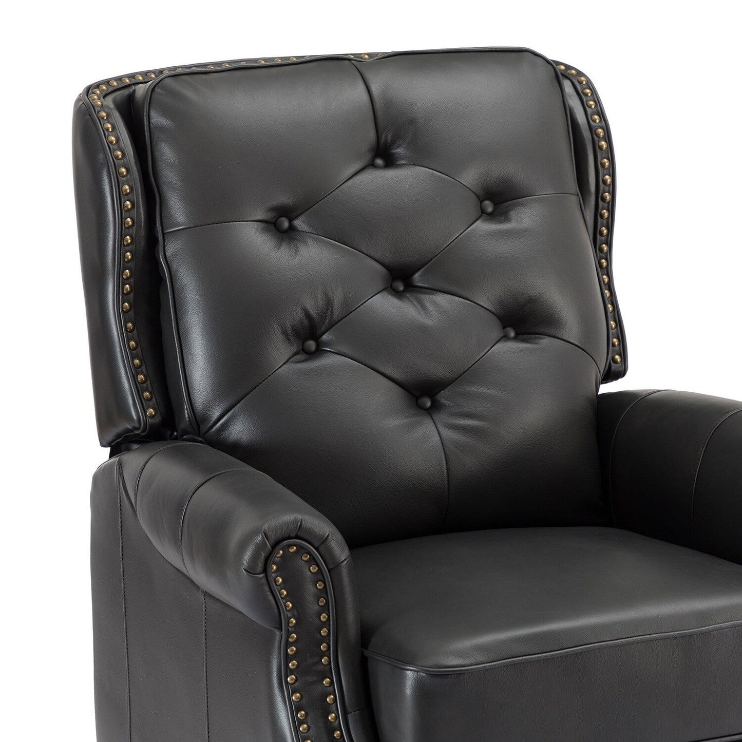 Poltrona reclinabile Nestor Mid Century in vera pelle con gambe in legno massello di HULALA HOME