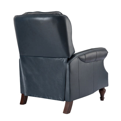 Poltrona reclinabile Nestor Mid Century in vera pelle con gambe in legno massello di HULALA HOME