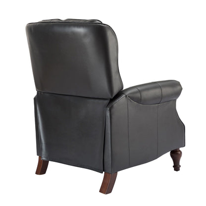 Poltrona reclinabile Nestor Mid Century in vera pelle con gambe in legno massello di HULALA HOME