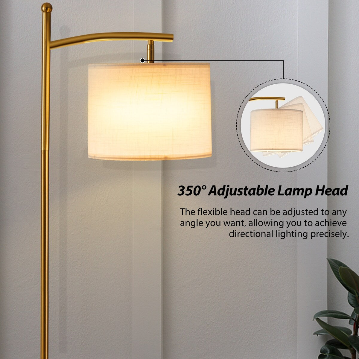 Lampada da terra ad arco a LED dimmerabile Netin 66 con telecomando - N/D