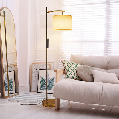 Lampada da terra ad arco a LED dimmerabile Netin 66 con telecomando - N/D