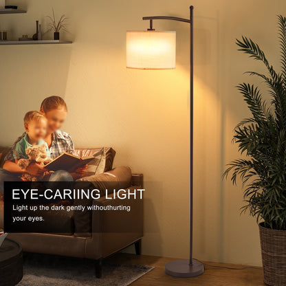 Lampada da terra ad arco Netin 66 con telecomando e paralume girevole