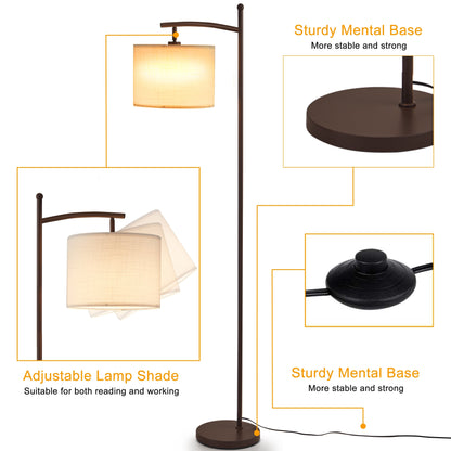 Lampada da terra ad arco Netin 66 con telecomando e paralume girevole