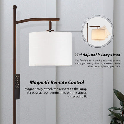 Lampada da terra ad arco a LED dimmerabile Netin 66 con telecomando - N/D