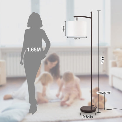 Lampada da terra ad arco a LED dimmerabile Netin 66 con telecomando - N/D