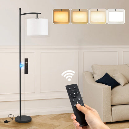 Lampada da terra ad arco a LED dimmerabile Netin 66 con telecomando - N/D