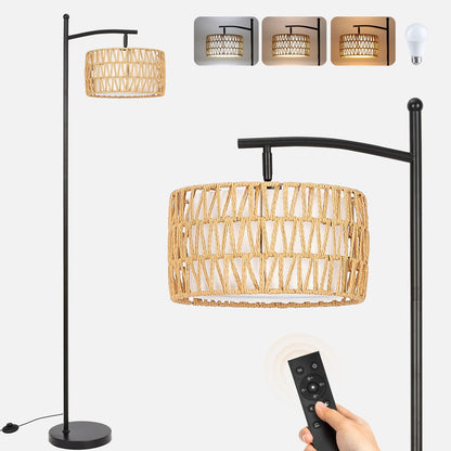 Lampada da terra ad arco a LED dimmerabile Netin 66 con telecomando - N/D