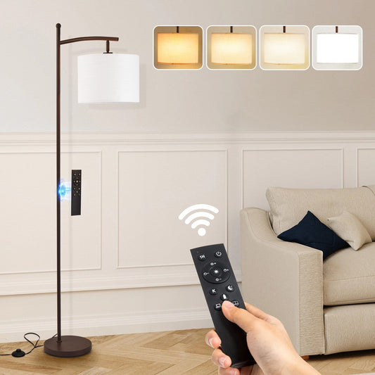 Lampada da terra ad arco a LED dimmerabile Netin 66 con telecomando - N/D