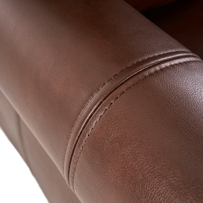 Poltrona reclinabile Neville bicolore in PU con schienale a spinta di Christopher Knight Home