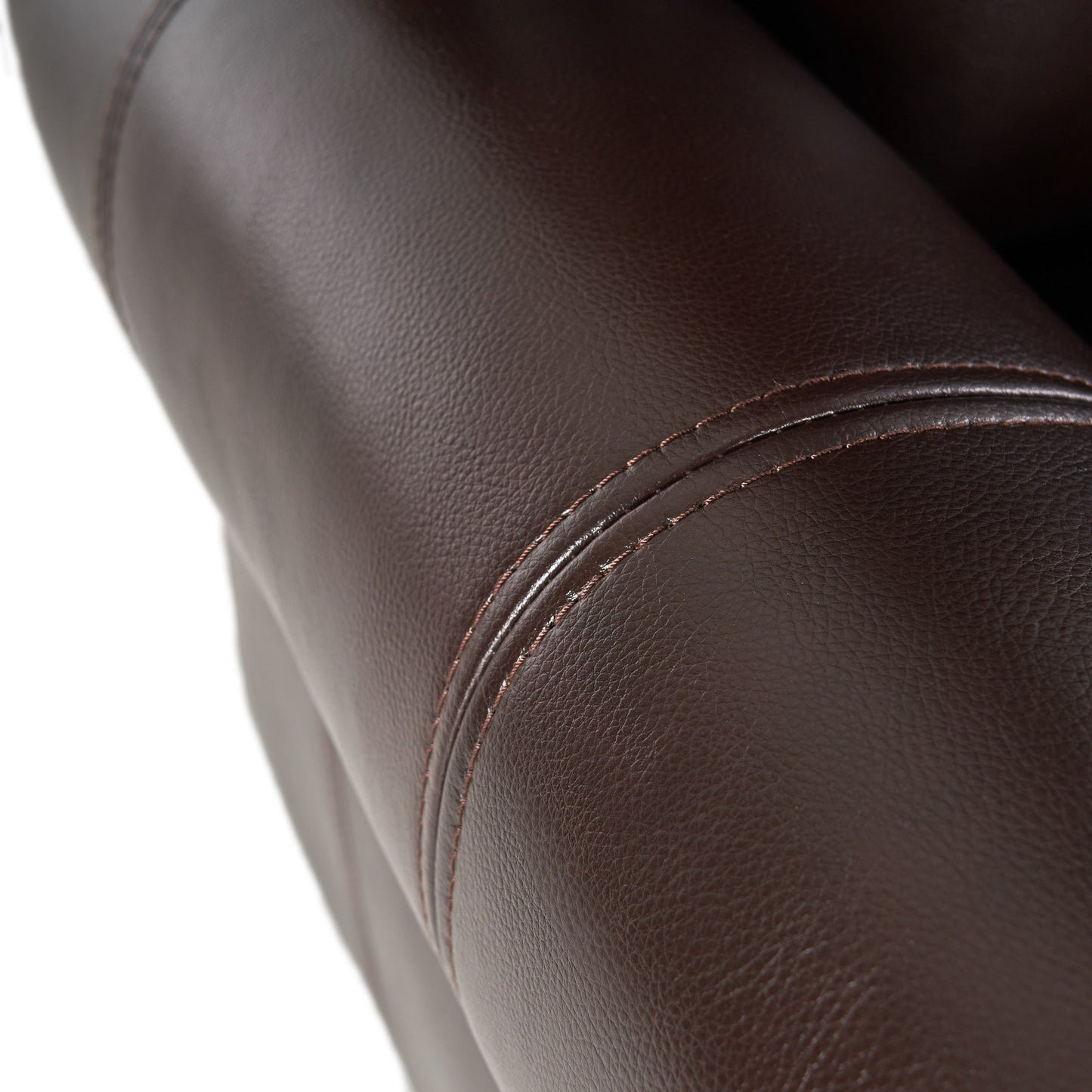 Poltrona reclinabile Neville bicolore in PU con schienale a spinta di Christopher Knight Home