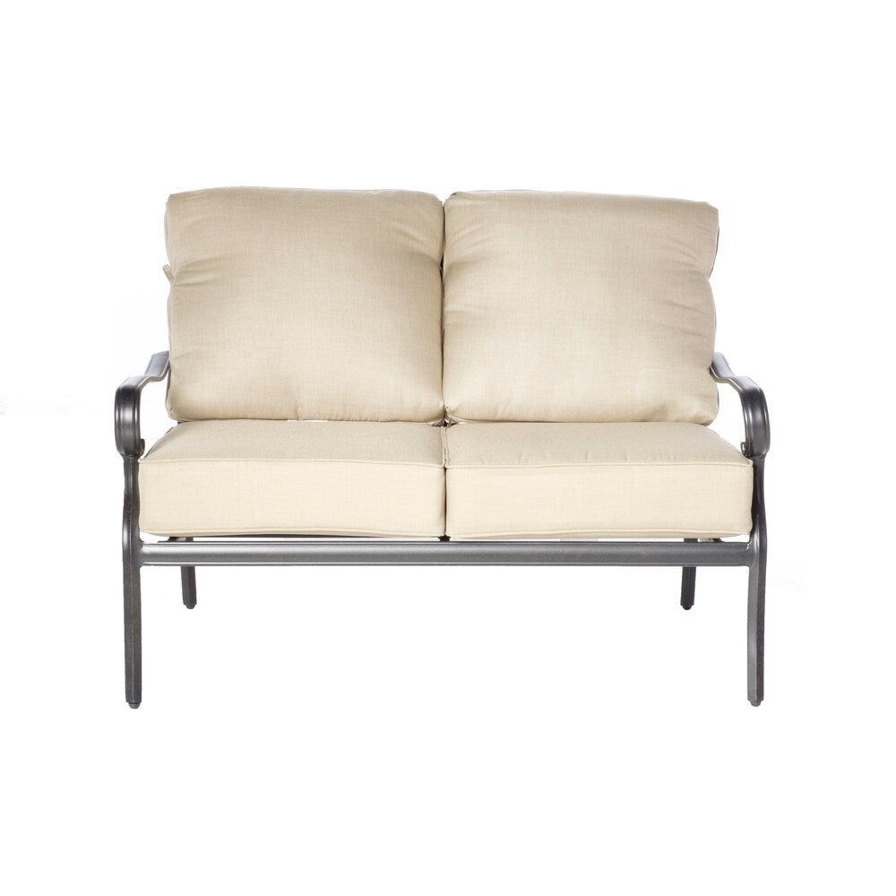 Set da giardino Newbury in alluminio pressofuso da 4 pezzi con seduta profonda