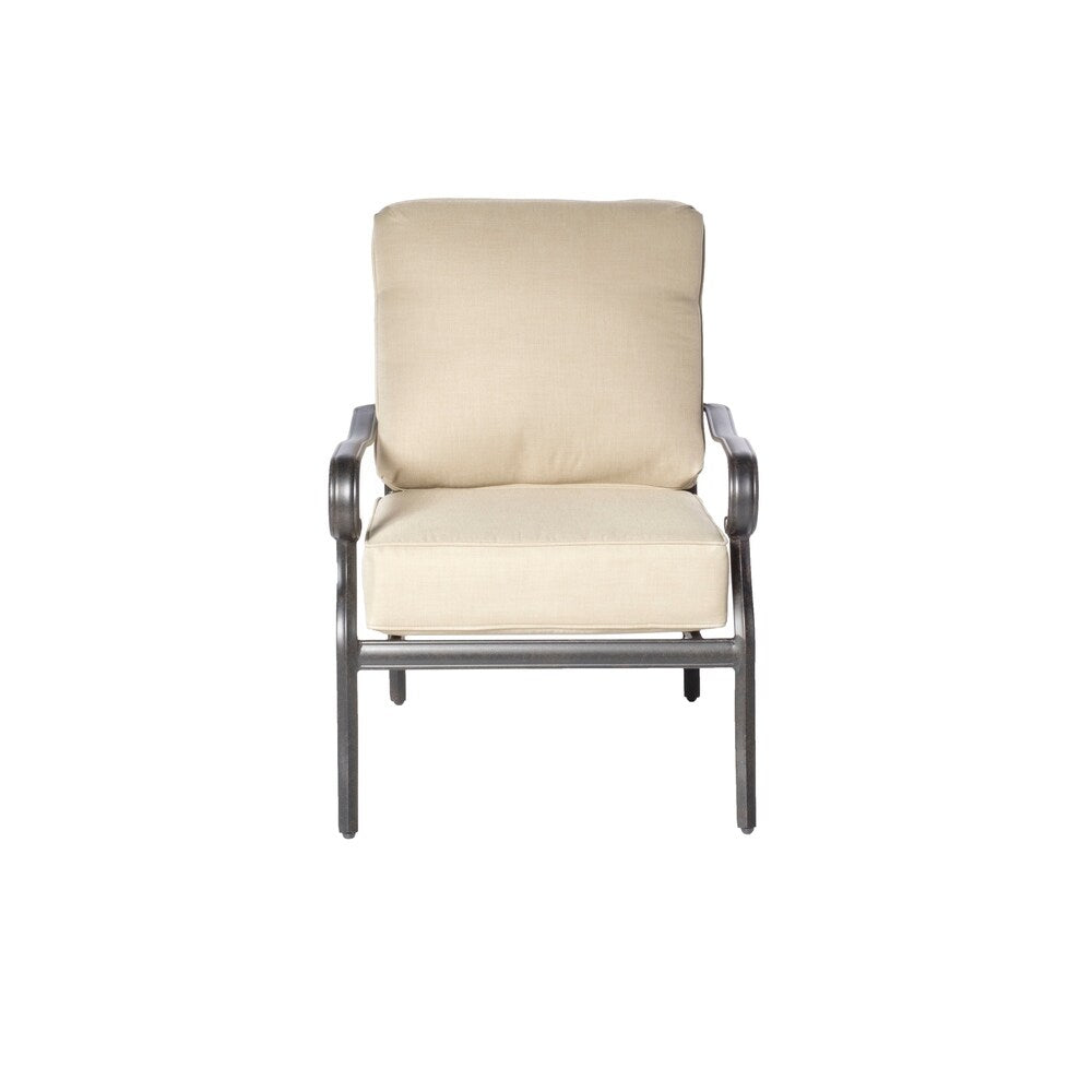 Set da giardino Newbury in alluminio pressofuso da 4 pezzi con seduta profonda