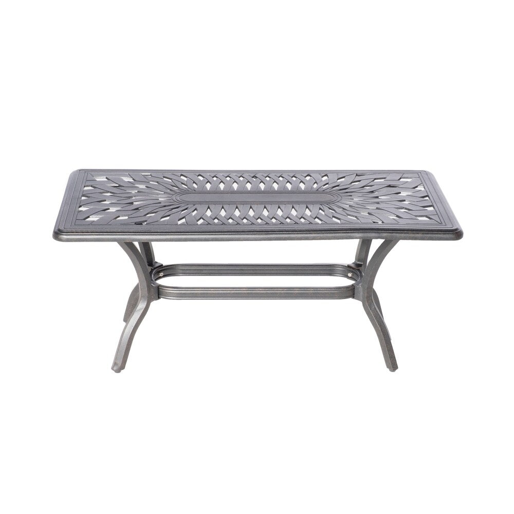 Set da giardino Newbury in alluminio pressofuso da 4 pezzi con seduta profonda