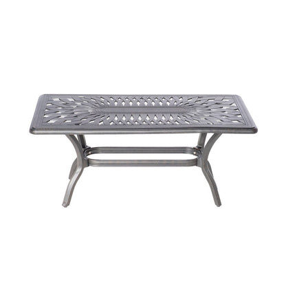 Set da giardino Newbury in alluminio pressofuso da 4 pezzi con seduta profonda