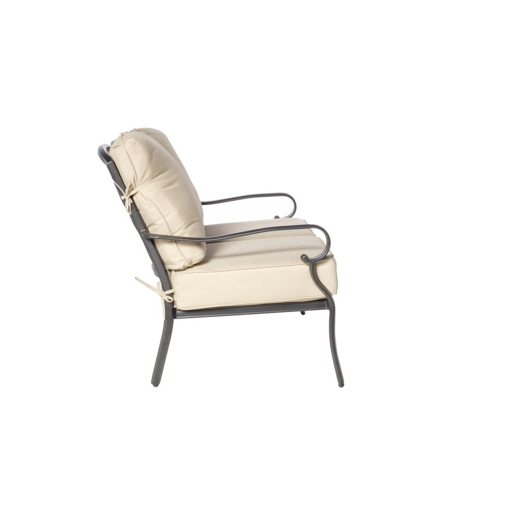 Set da giardino Newbury in alluminio pressofuso da 4 pezzi con seduta profonda