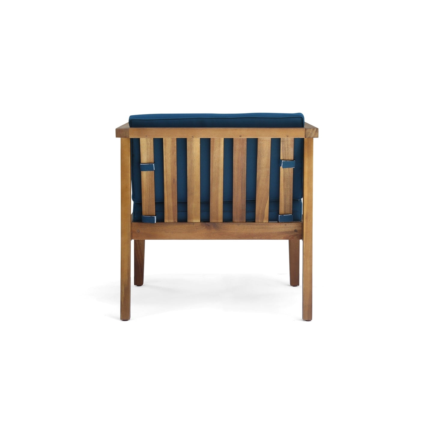 Sedie da esterno in legno di acacia con cuscini Newbury (set da 2) di Christopher Knight Home