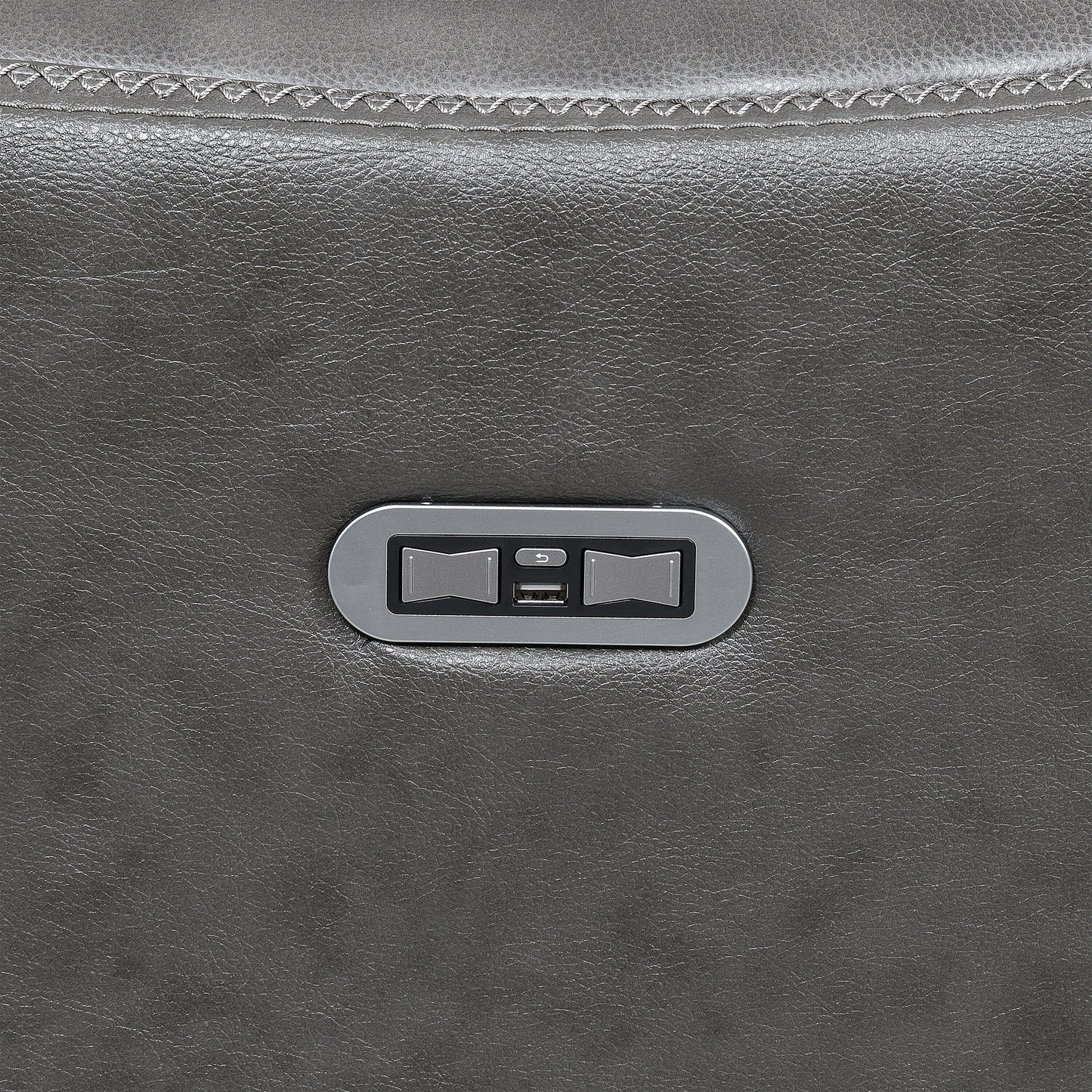 Divano reclinabile in pelle pieno fiore Steve Silver Newport Power