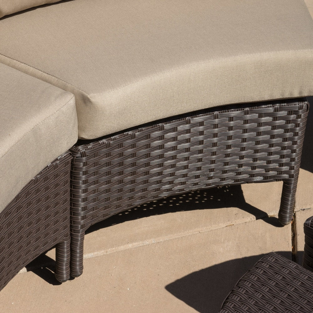 Set di divani componibili in vimini per tutte le stagioni Newton di Christopher Knight Home