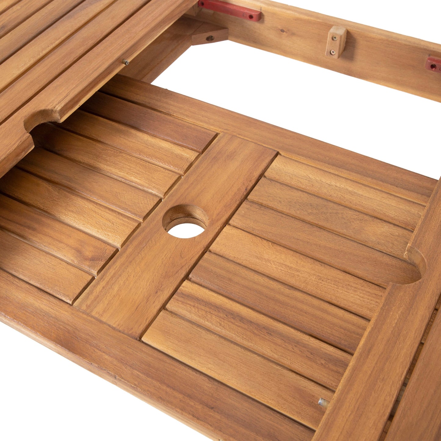 Set da pranzo espandibile Nora Outdoor da 7 pezzi in legno di acacia e vimini di Christopher Knight Home