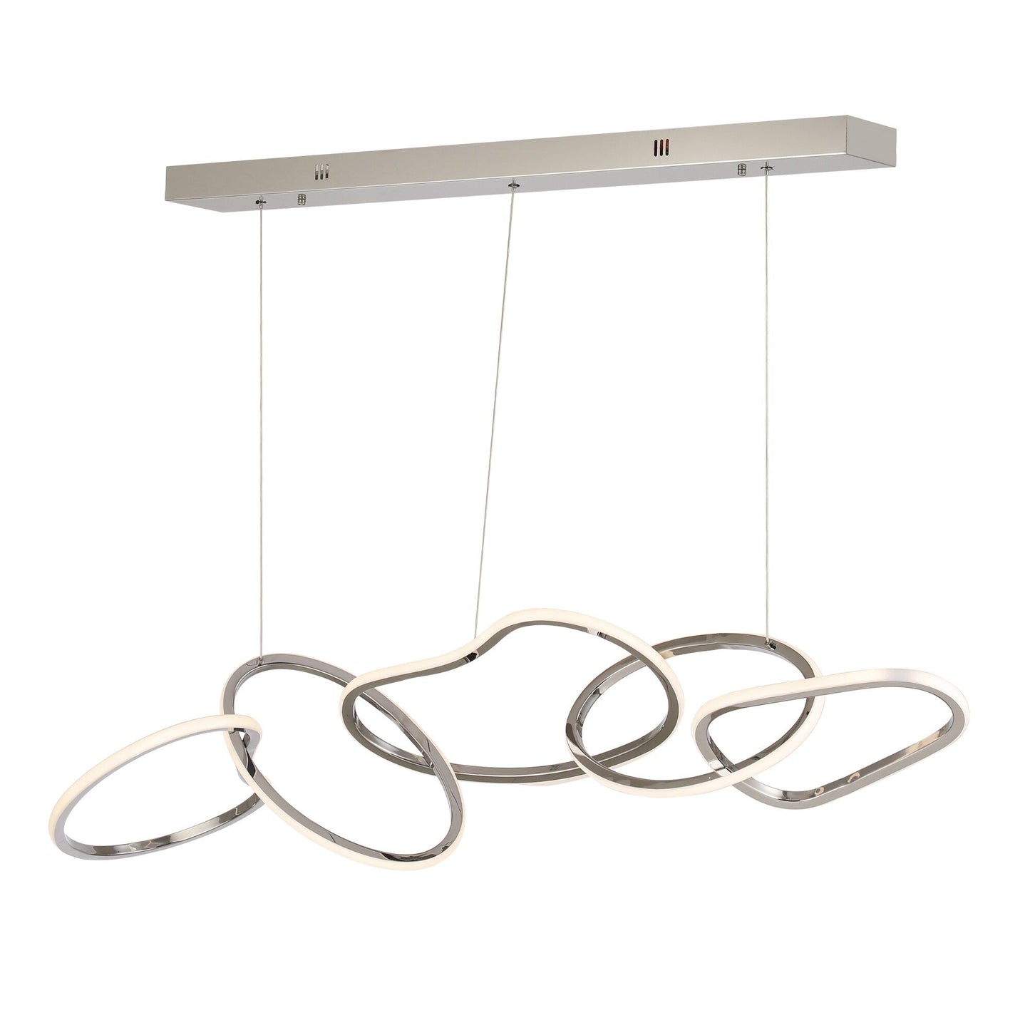 Lampadario a LED in acciaio inossidabile di lusso nordico con luci a sospensione per sala da pranzo