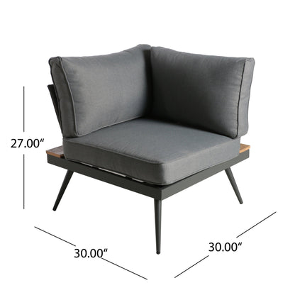 Set di divani da esterno a 5 posti a forma di V Norfolk di Christopher Knight Home