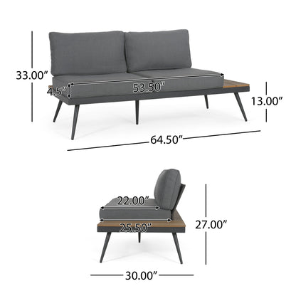 Set di divani da esterno a 5 posti a forma di V Norfolk di Christopher Knight Home