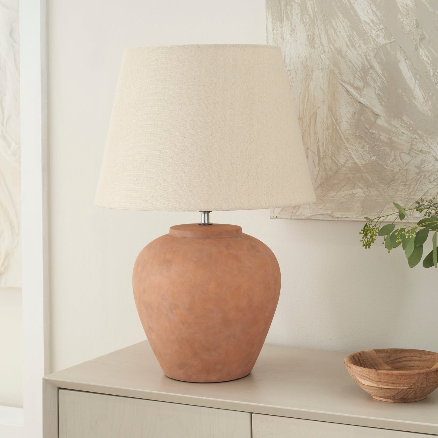 Lampada da tavolo rustica in ceramica Nourison 20
