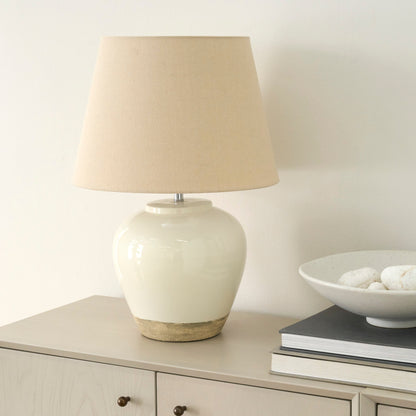 Lampada da tavolo rustica in ceramica Nourison 20