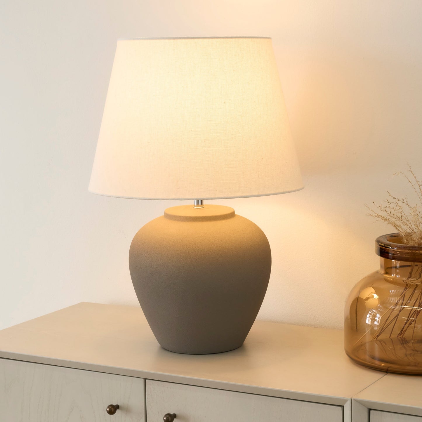 Lampada da tavolo rustica in ceramica Nourison 20