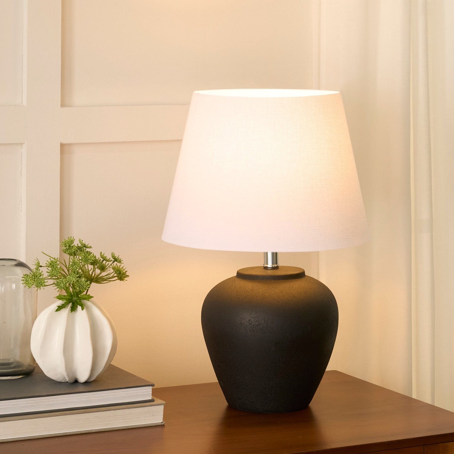 Lampada da tavolo rustica in ceramica Nourison 20