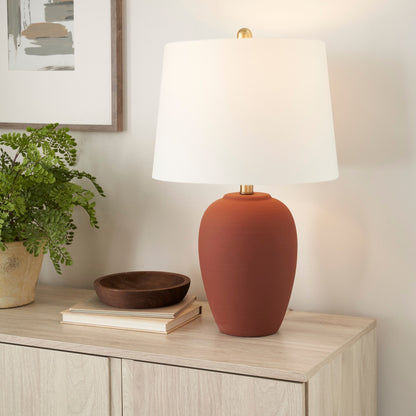 Lampada da tavolo in ceramica non smaltata Nourison 23