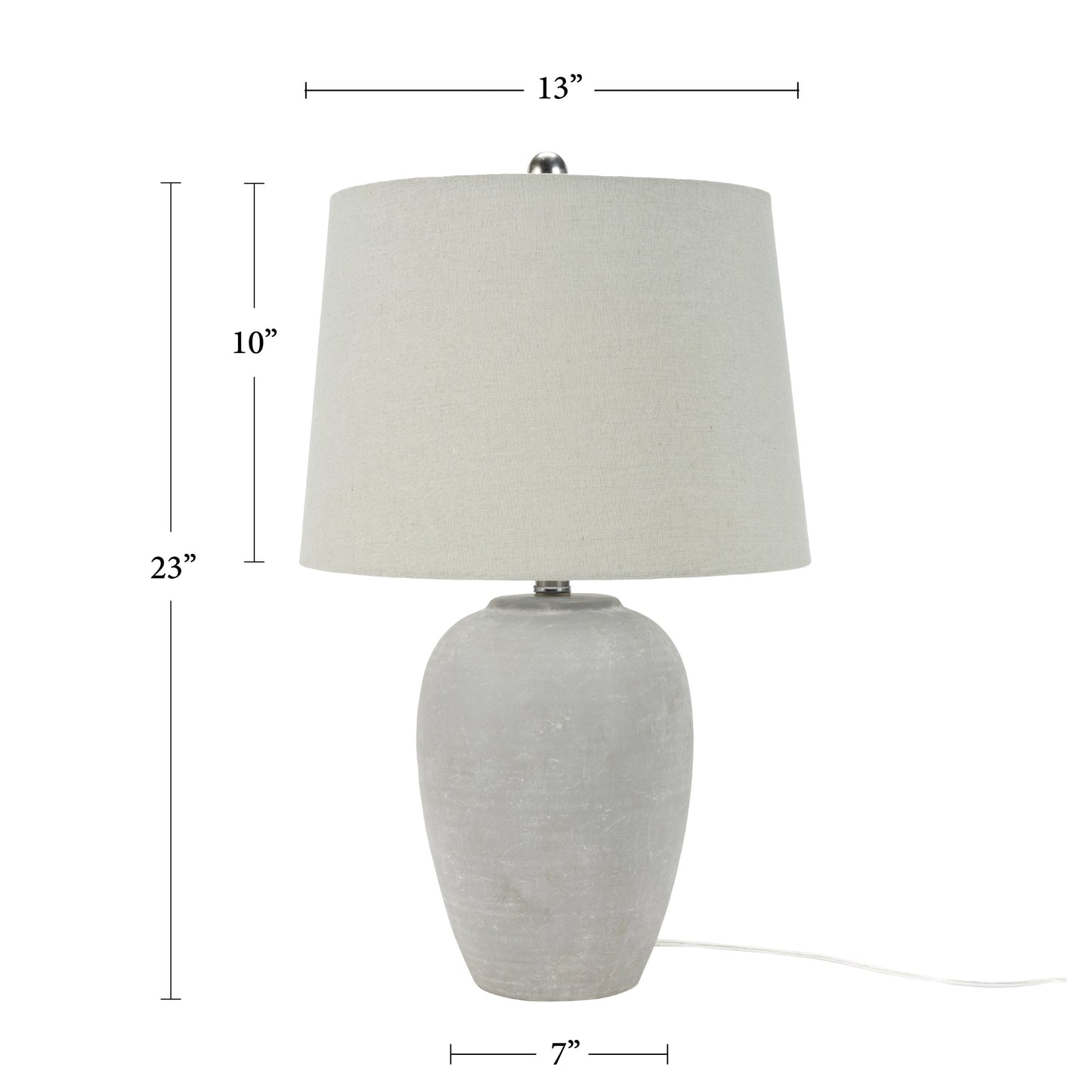 Lampada da tavolo in ceramica non smaltata Nourison 23