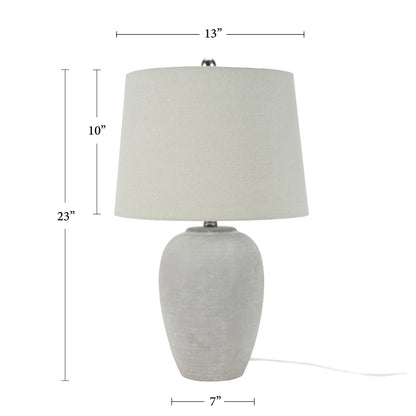 Lampada da tavolo in ceramica non smaltata Nourison 23