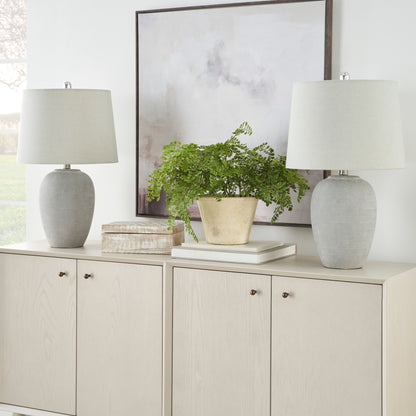 Lampada da tavolo in ceramica non smaltata Nourison 23